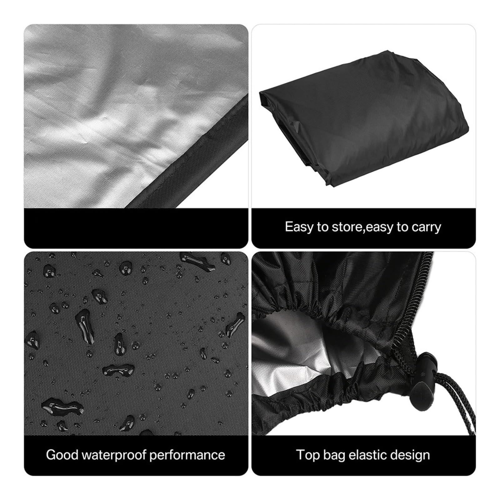 Couverture de Chaise Suspendue Housse de Chaise Suspendue for Patio avec Fermeture éclair, imperméable, Coupe-Vent, avec Boucle, résistante aux intempéries(Black,230x200CM)