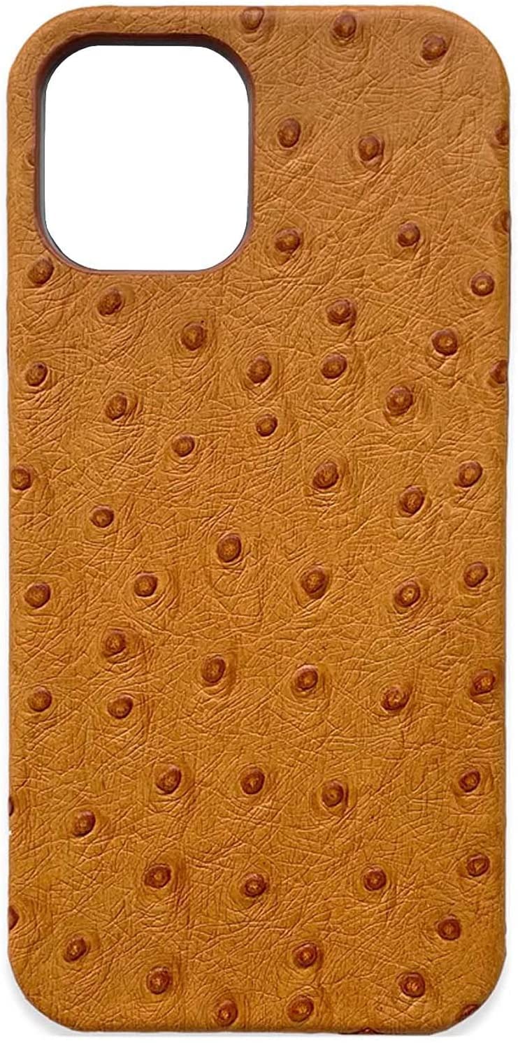 Étui en cuir iPhone 13 résistant aux chocs et rayures motif autruche - 7