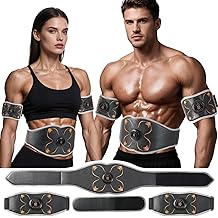 Electronic Muscle Stimulator, Abs Stimulator Muscle Toner for Abdomen/Arm/Leg, Strength Training Equipment for Men and Women