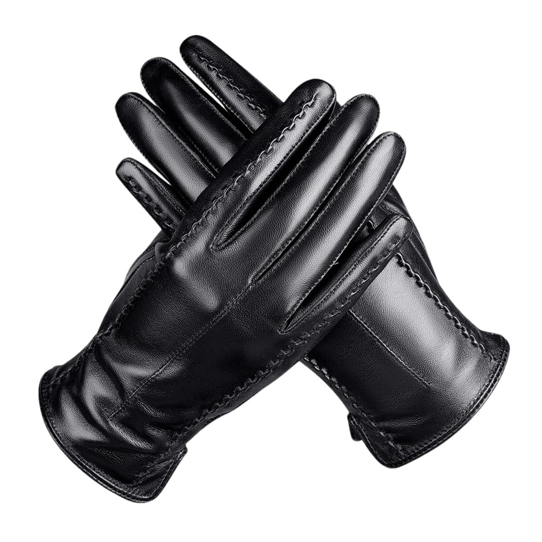 Guanti invernali da donna in pelle calda guanti da donna in pelle di pecora guanti da guida femminili