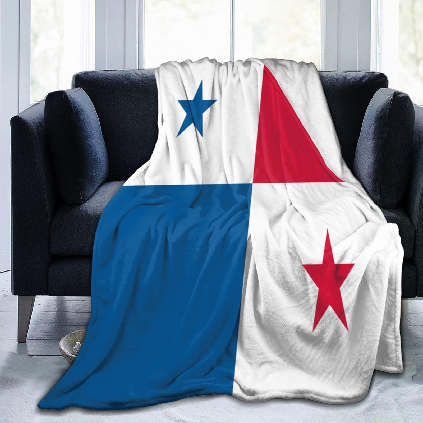 AOOEDM Panama Countries Flag Flannel Fleece Blanket Soft Fluffy Throw Blanket, Used for Sofa Bed Travel Camping Outdoor