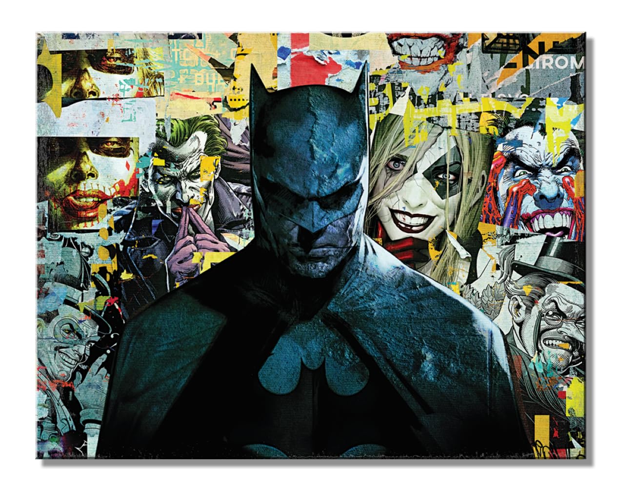 Desperate Enterprises DC Comics - Batman Collage Tin Sign - Nostalgic Vintage Metal Signs - Made in the USA
