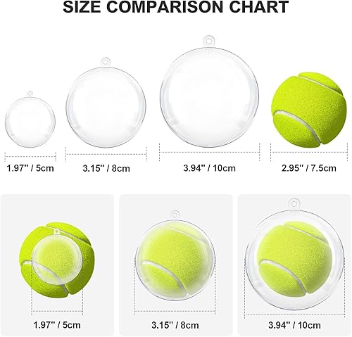 Miniatura 3 de himaly - Esferas decorativas transparentes y rellenables, para decoración de bodas, Año Nuevo, 20 unidades