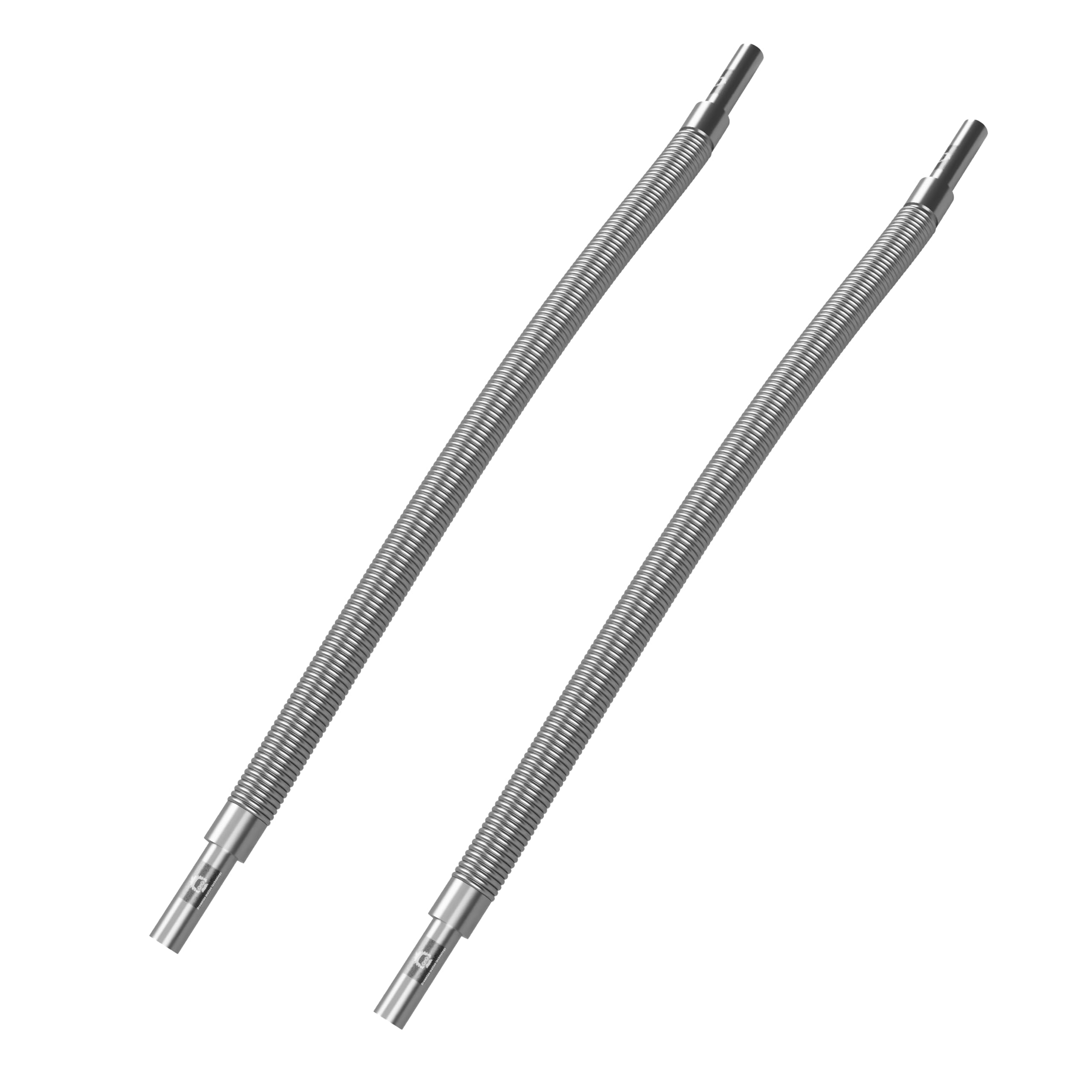 1/4" OD tube weldable end, small Size Bellow Hose fit swagelok Compression Fittings (tube ending = 1/4", end to end length = 1 foot / 1ft, Pack of 2pcs)