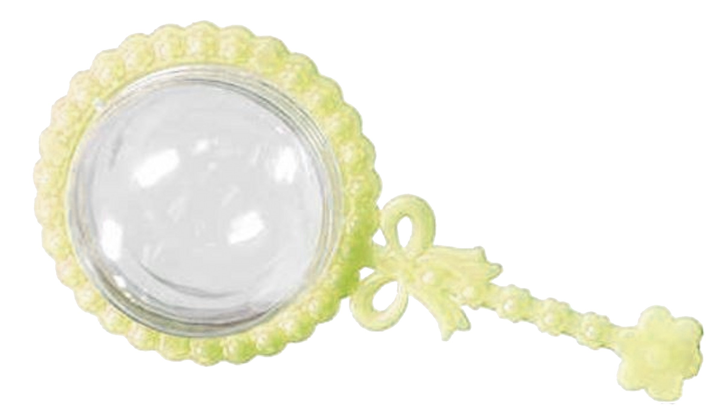 12 Fillable Plastic Baby Rattles Shower Favor - Yellow