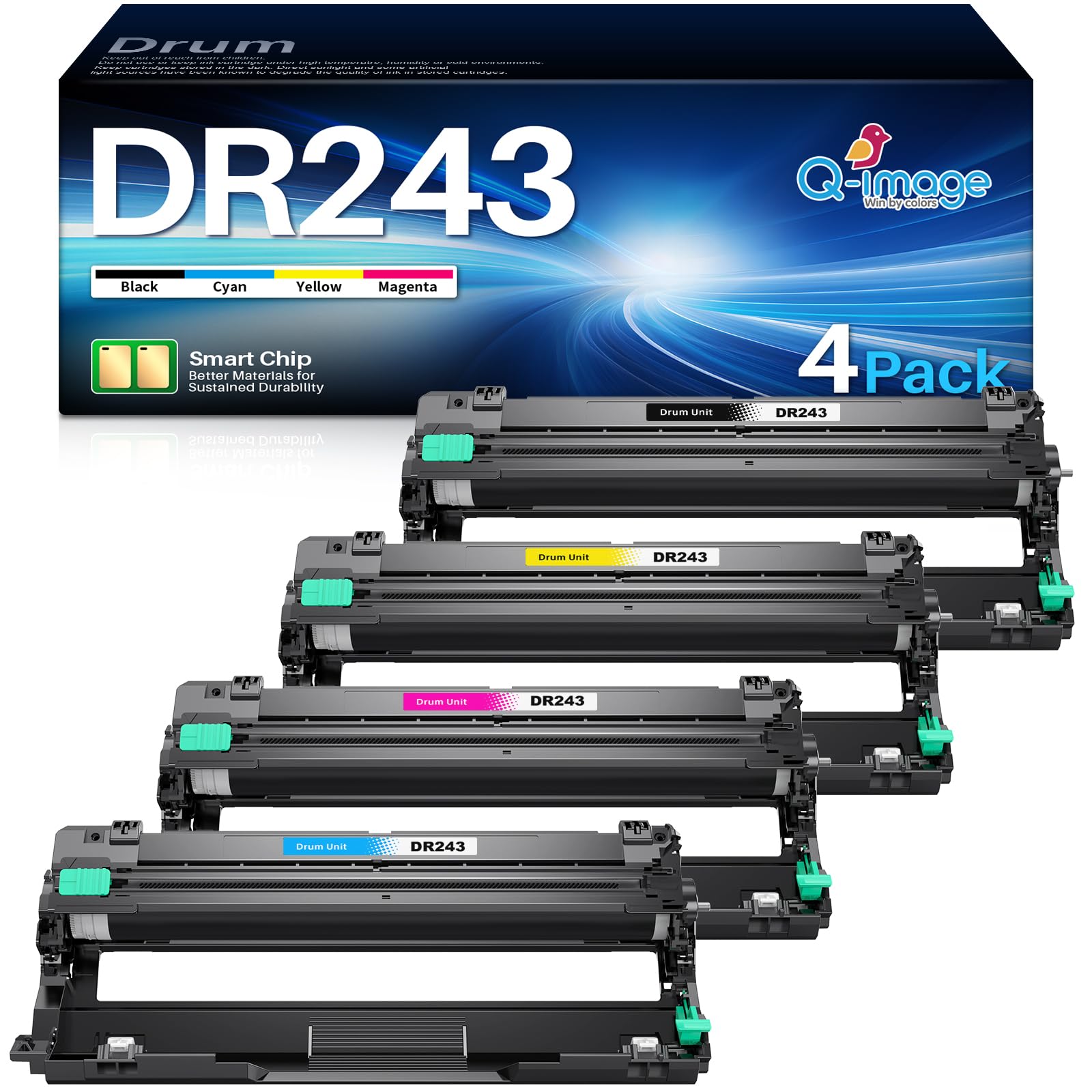 DR243CL DR 243CL Tamburo Compatibile con Brother DR-243CL Tamburo | Compatibile con Brother DCP-L3550CDW HL-L3230CDW HL-L3210CW HL-L3270CDW MFC-L3710CW MFC-L3750CDW MFC-L3770CDW(4-Pack)
