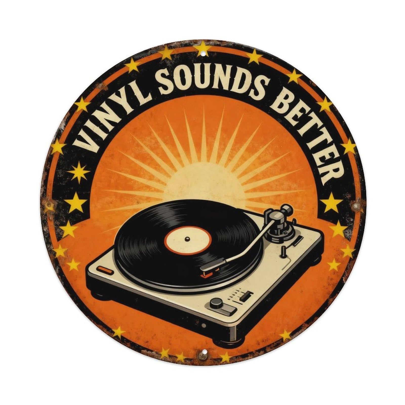 Retro Vinyl Music Tin Sign Metal Tin Sign Plaque