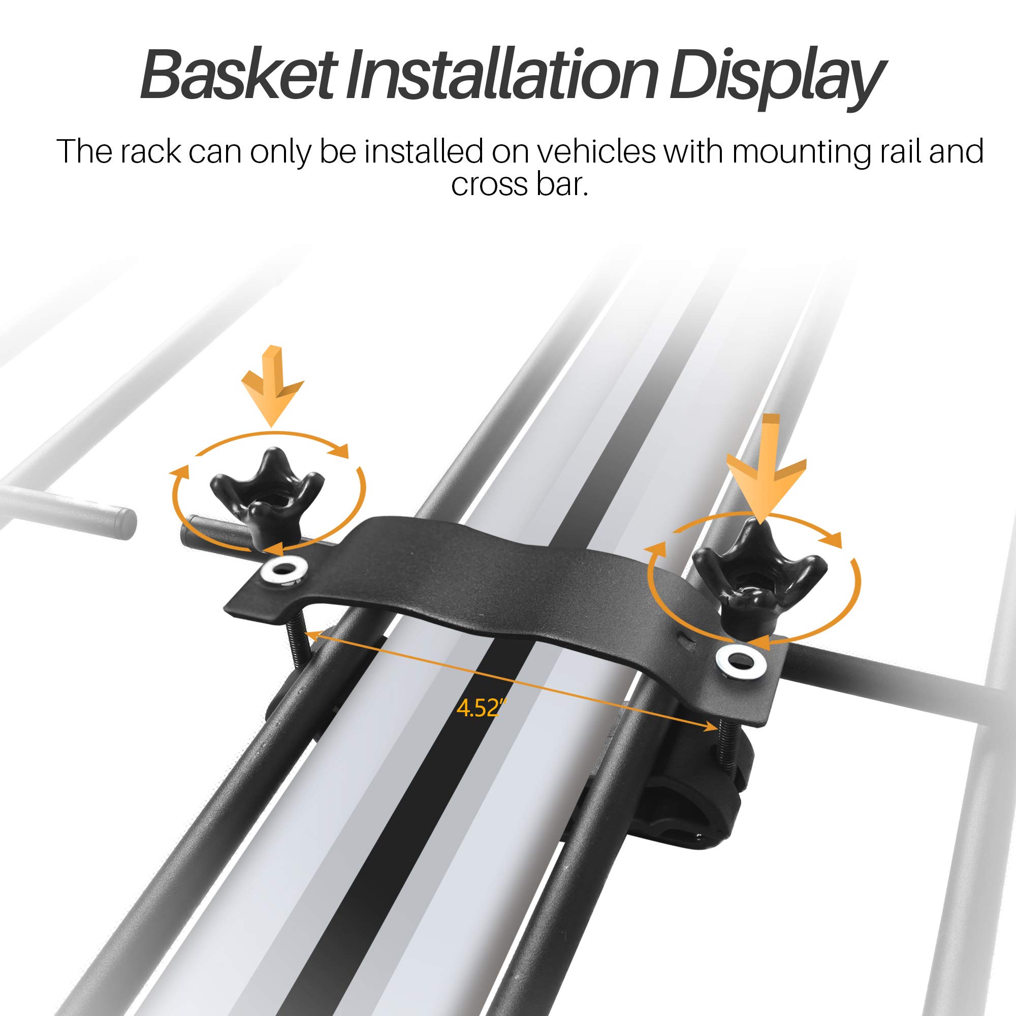 ARKSEN Heavy Duty 43 Inch Universal Roof Rack Auto Top Luggage Carrier