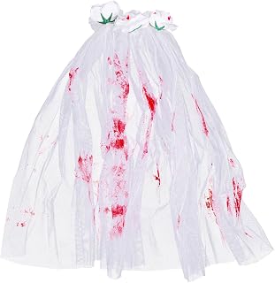 Blood Veil with Comb for Women Long Gothic Blood Veil Blood Veil with Comb for Party Long Blood Veil with Comb Gothic Hair Accessories Long Gothic Veil Apparel Halloween Miss Cloth