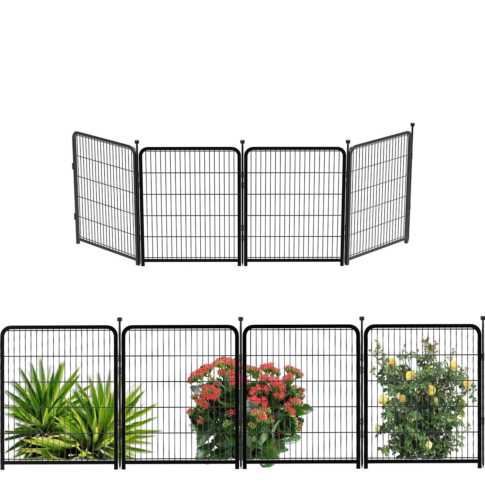 Photo 1 of 36in(H) Decorative Garden Fence,garden fences and borders for dogs,4 Panels Total 9Ft(L) Animal Barrier Fence, Camping Fence.