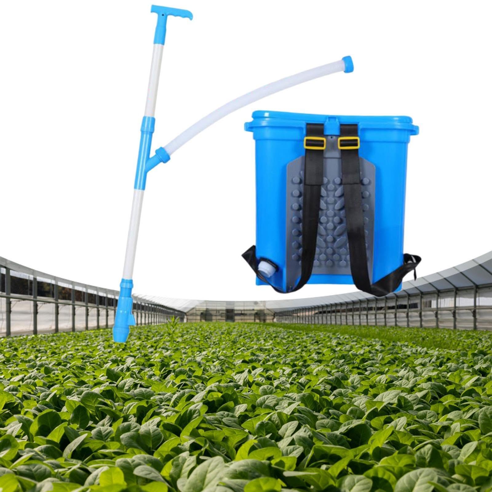 Spandiconcime Manuale da 25 Litri Spandiconcime Multifunzione Spruzzatore di fertilizzanti per Verdure Mais agricolo all'aperto, Regolabile in Altezza