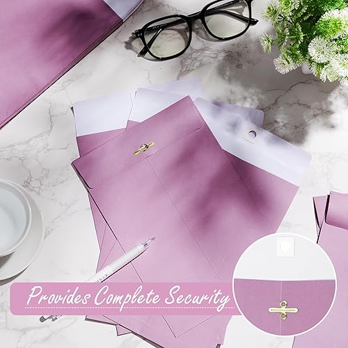 Miniatura 9 de 300 sobres Manilla de 6 x 9 pulgadas, cierre de papel kraft con cierre de cierres para almacenar correo, papel kraft de 28 libras para documentos de