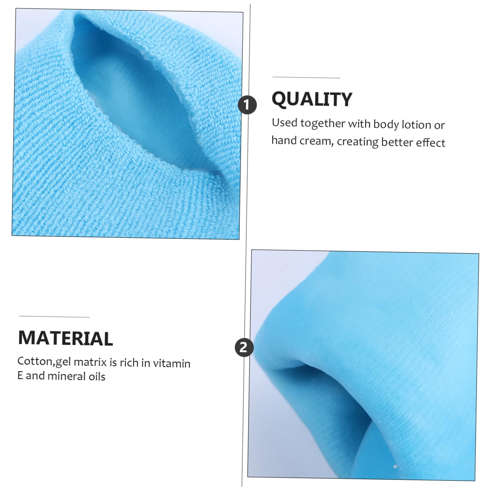 Guantes De Gel y Calcetines De Spa Con Aceite Mineral Para Hidratar y Suavizar La