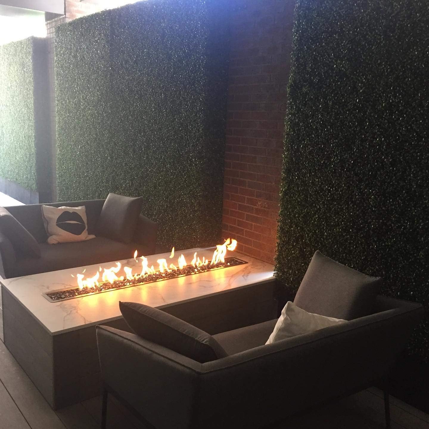 Golden Flame 60" x 6" Linear Trough Drop-In Fire Pit Pan w/ Installed Stainless-Steel T-Burner - Weatherproof, Whistle-Free Set for Patio & Backyard