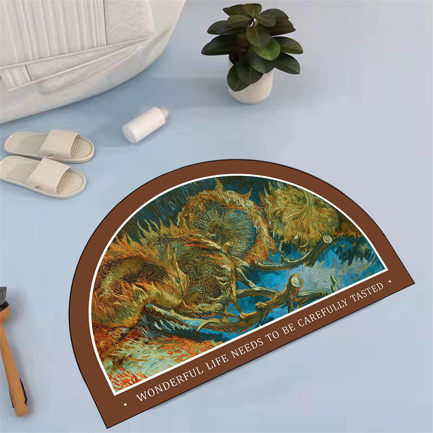 Tappeto Bagno Assorbente, Tappeti Bagno, Tappetino Bagno, Tappeto Ingresso Interno, Tappeto Doccia Antiscivolo Assorbente, Tappetino Doccia, Tappeto Antiscivolo Doccia, Lavabile Light Color 100x150cm