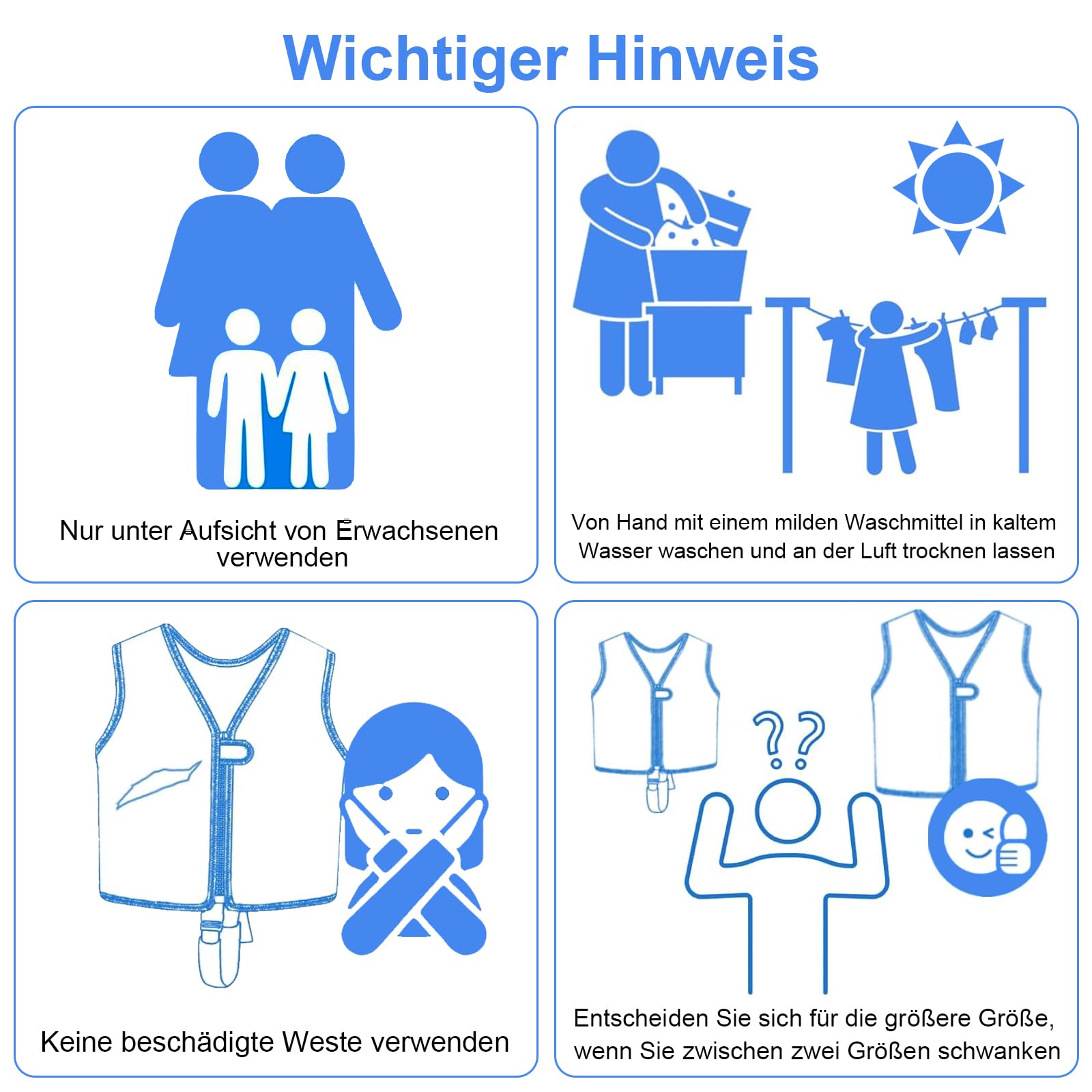 Schwimmweste Kinder TÜV-geprüft, Neopren Schwimmhilfe Kinder, Verstellbar, Leicht und Komfortabel, Unterstützt Schwimmtraining, Schwimmweste Baby ab 1 Jahr für Jungen und Mädchen-01A