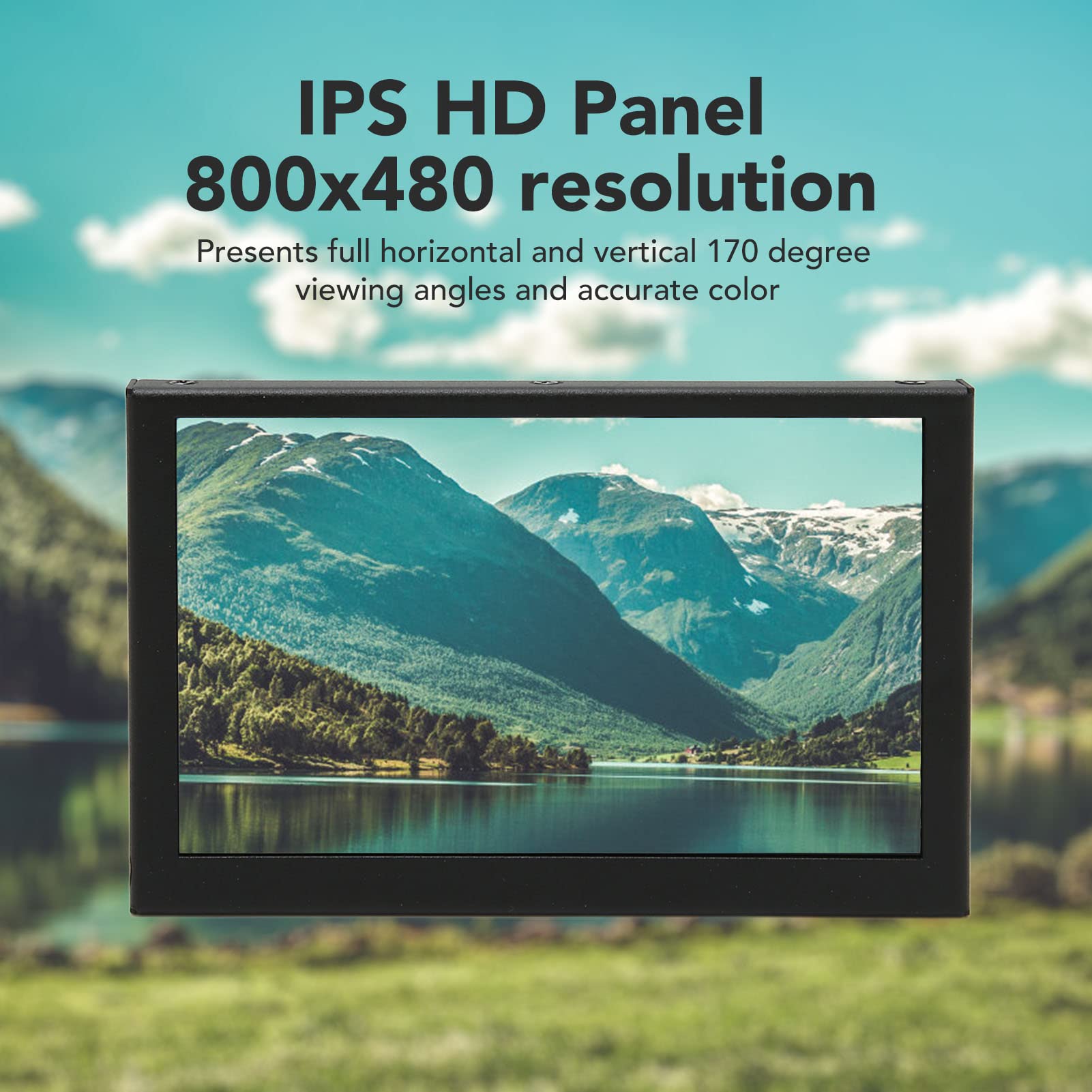 800x480 IPS Mały ekran, przenośny monitor 5 -calowy wyświetlacz mini HDMI, lekki zewnętrzny monitor laptopów i konsol