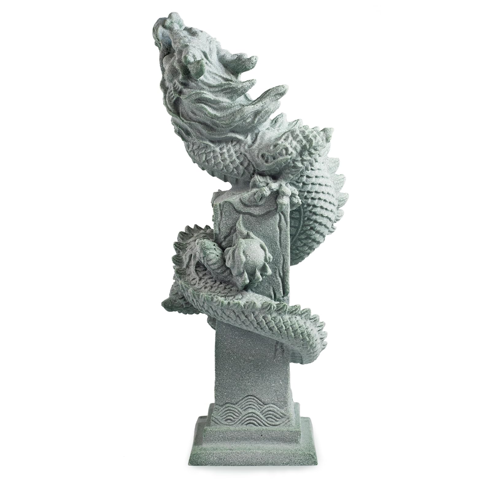 1st Heaven Chinese Dragon Statue, Chinese Loong Sculpture Decor, Fish Tank Aquarium Decorations, Home Office Tabletop Decor for Wealth Success Good Luck (Large-Sized, Style A)