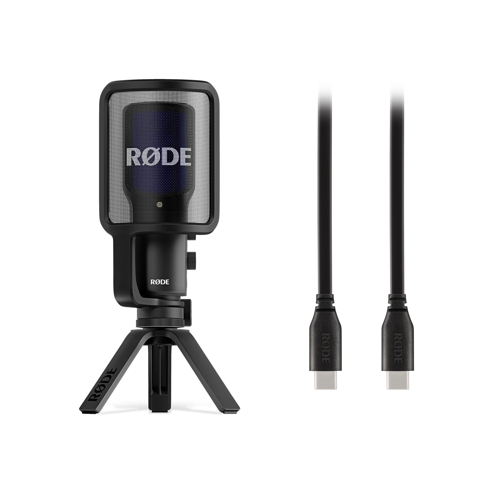 RØDE NT-USB+ Micrófono USB Profesional NT-USB+ + Cable SC17 USB-C a USB-C (1,5 m - Compatible con Android y Mac) para grabación