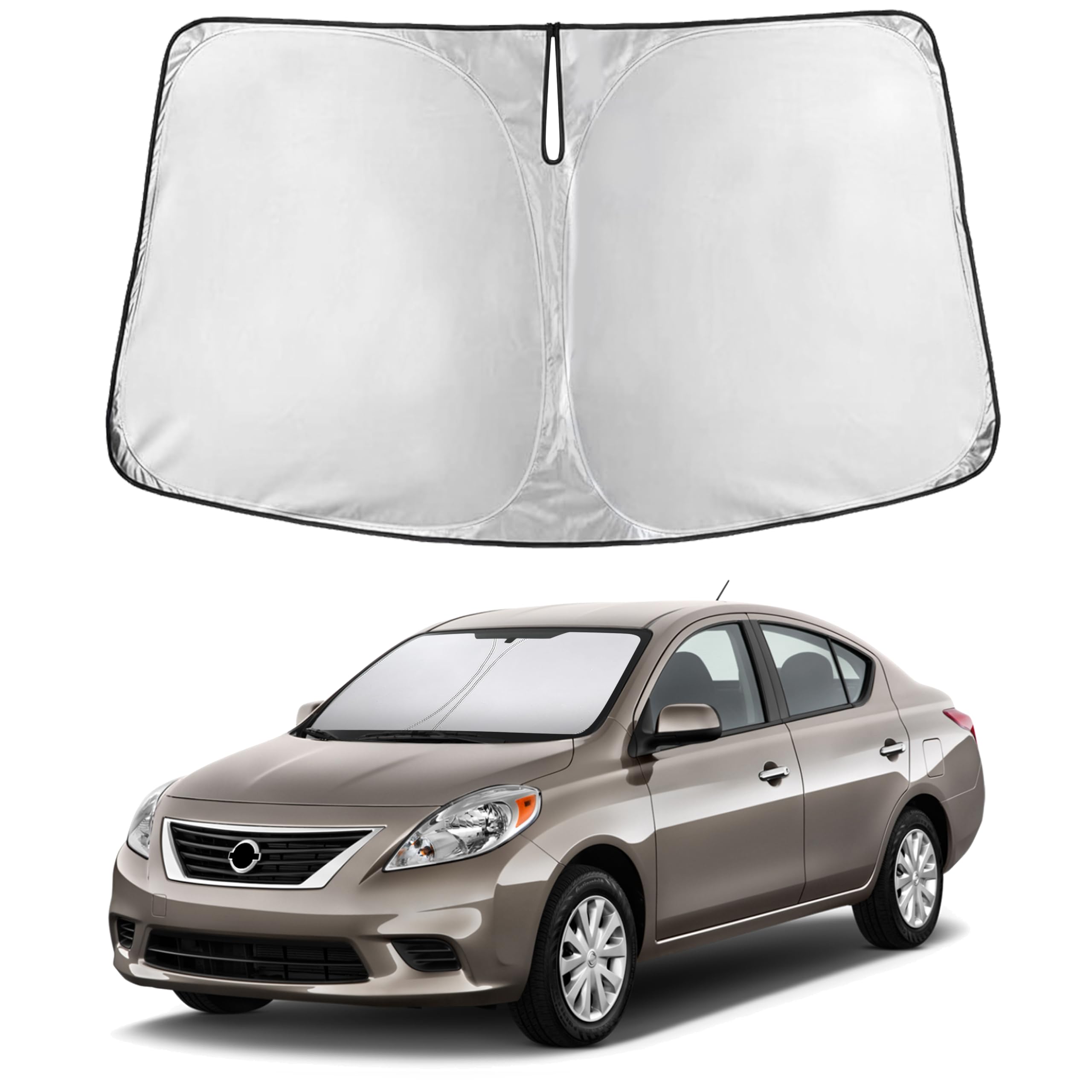 EcoNour Windshield Sunshade Compatible for Nissan Versa 2012-2017 2018 2019