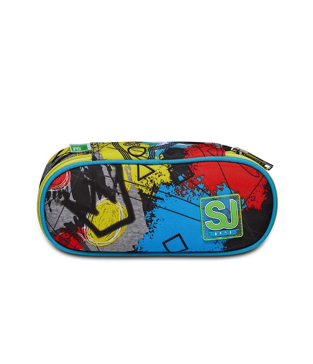 SJ Gang GLITZLED Boy Round Plus Children's School Pencil Holder with Pocket and Elastic Bands for Pen Holder, Yellow - Image 3