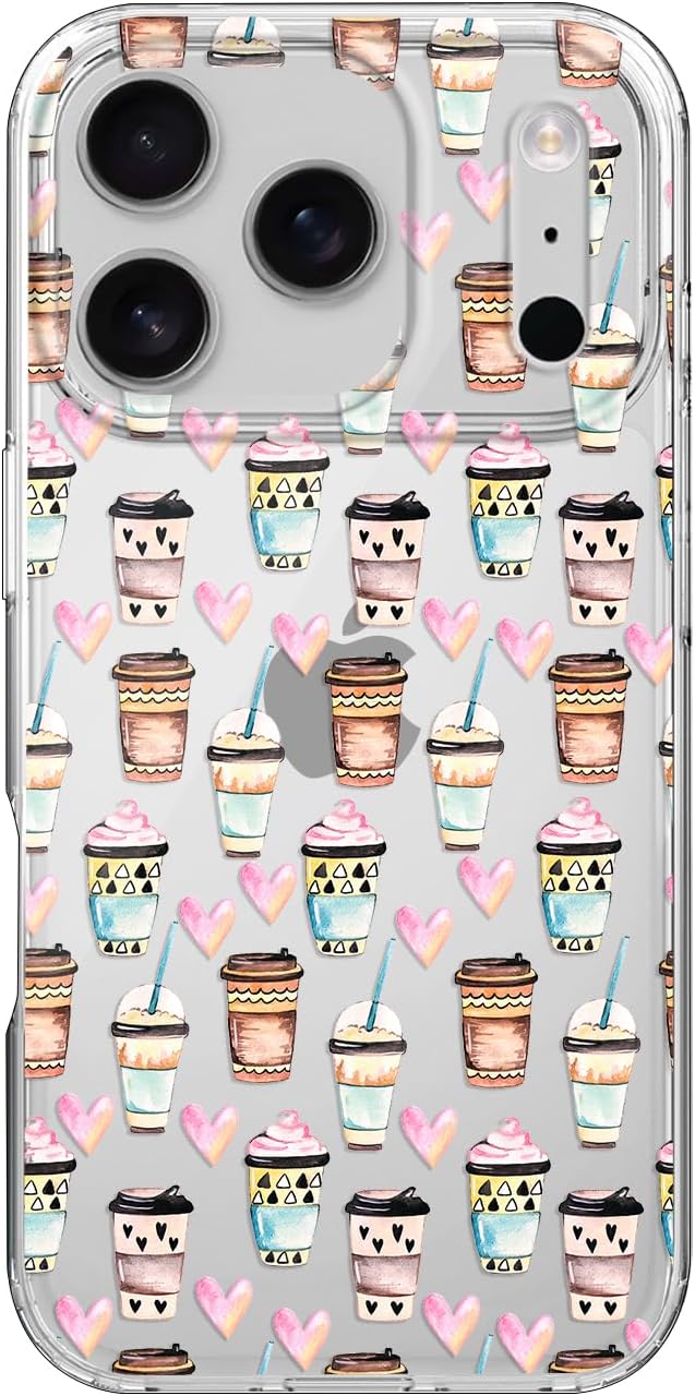 for iPhone 17 Case, Cute Pug Dog Floral Flower Clear Case image 5