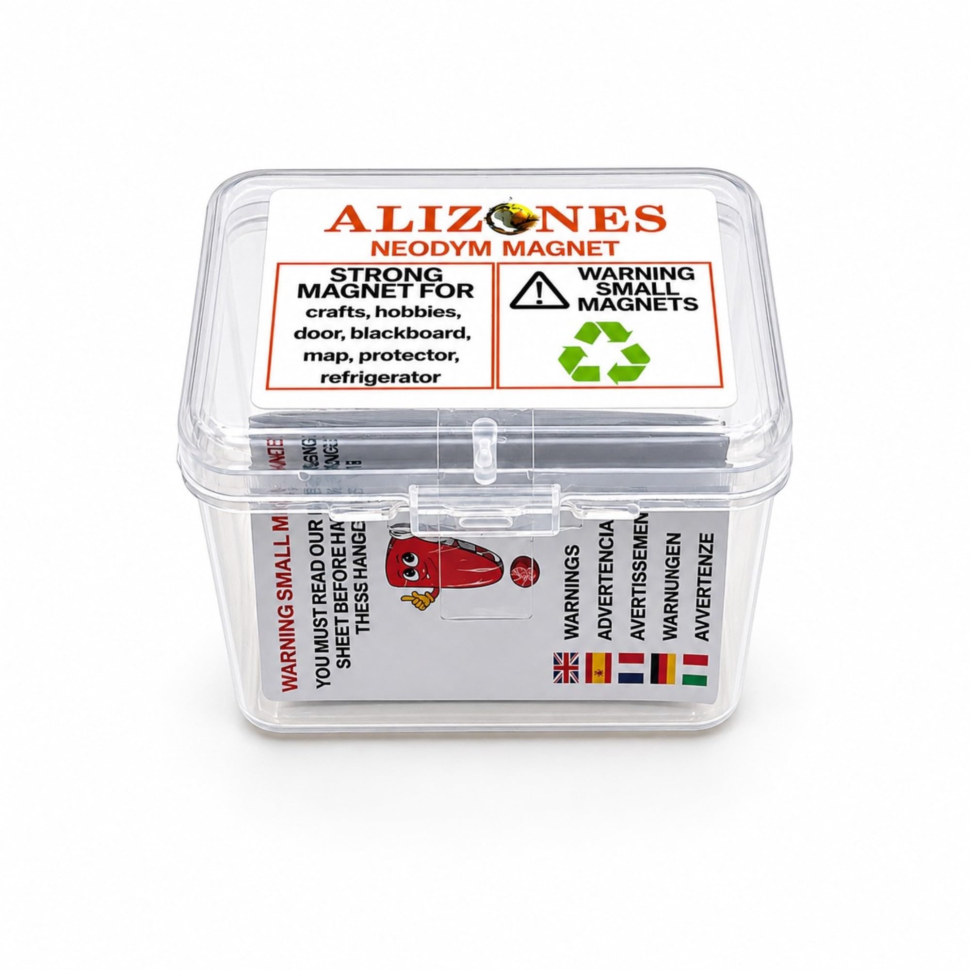 Alizones Gancho Magnético de Neodimio | Potente y Versátil para Organización y Fijaciones (E25 mm, 10 pcs)