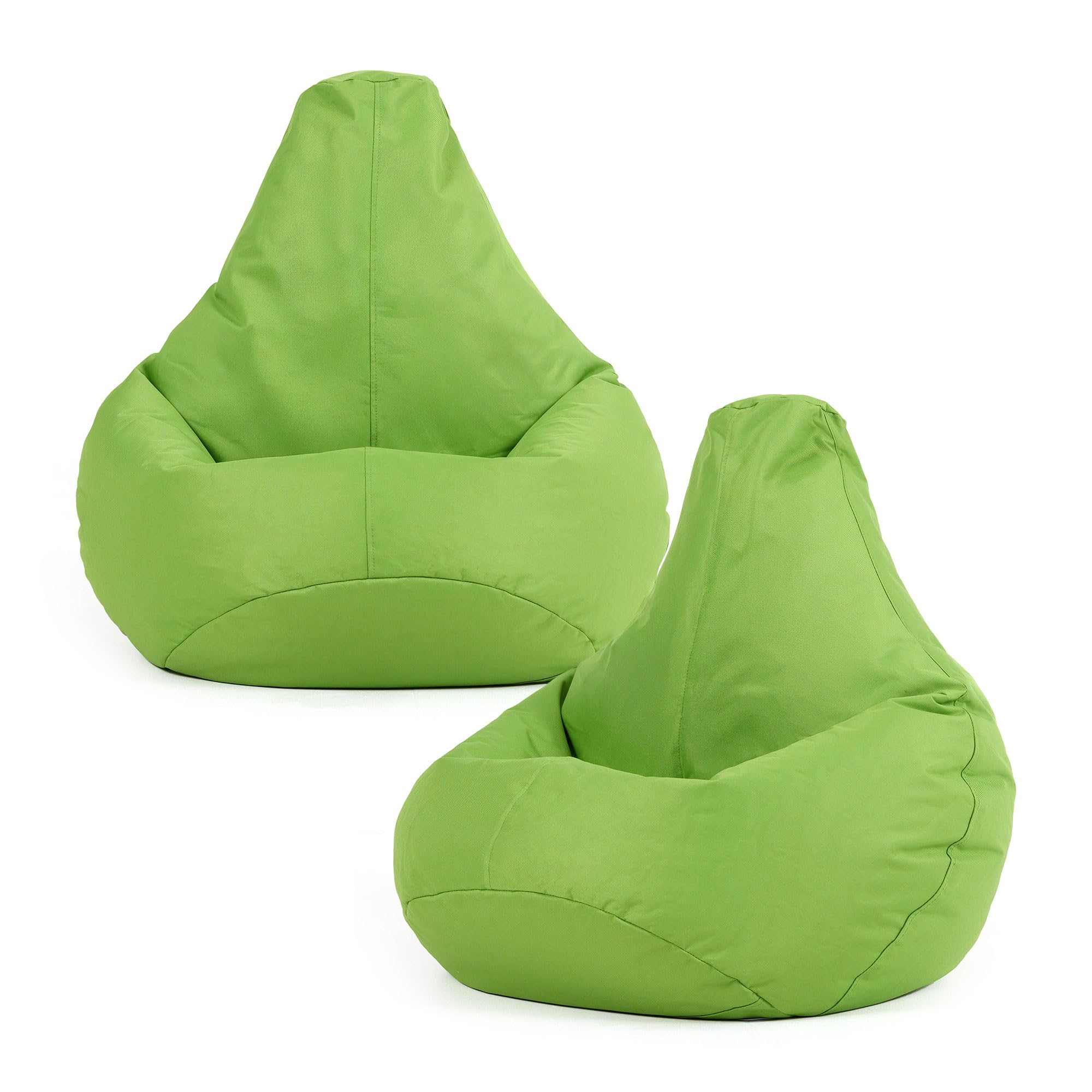 Bean Bag Bazaar Dalton Kids Bean Bag, Lime, 2 Pack, Water Resistant, Gaming Chair for Kids, Beanbag for Indoor and Outdoor Use with Filling Included, Childs Chair ideal for Bedroom, Playroom, Garden