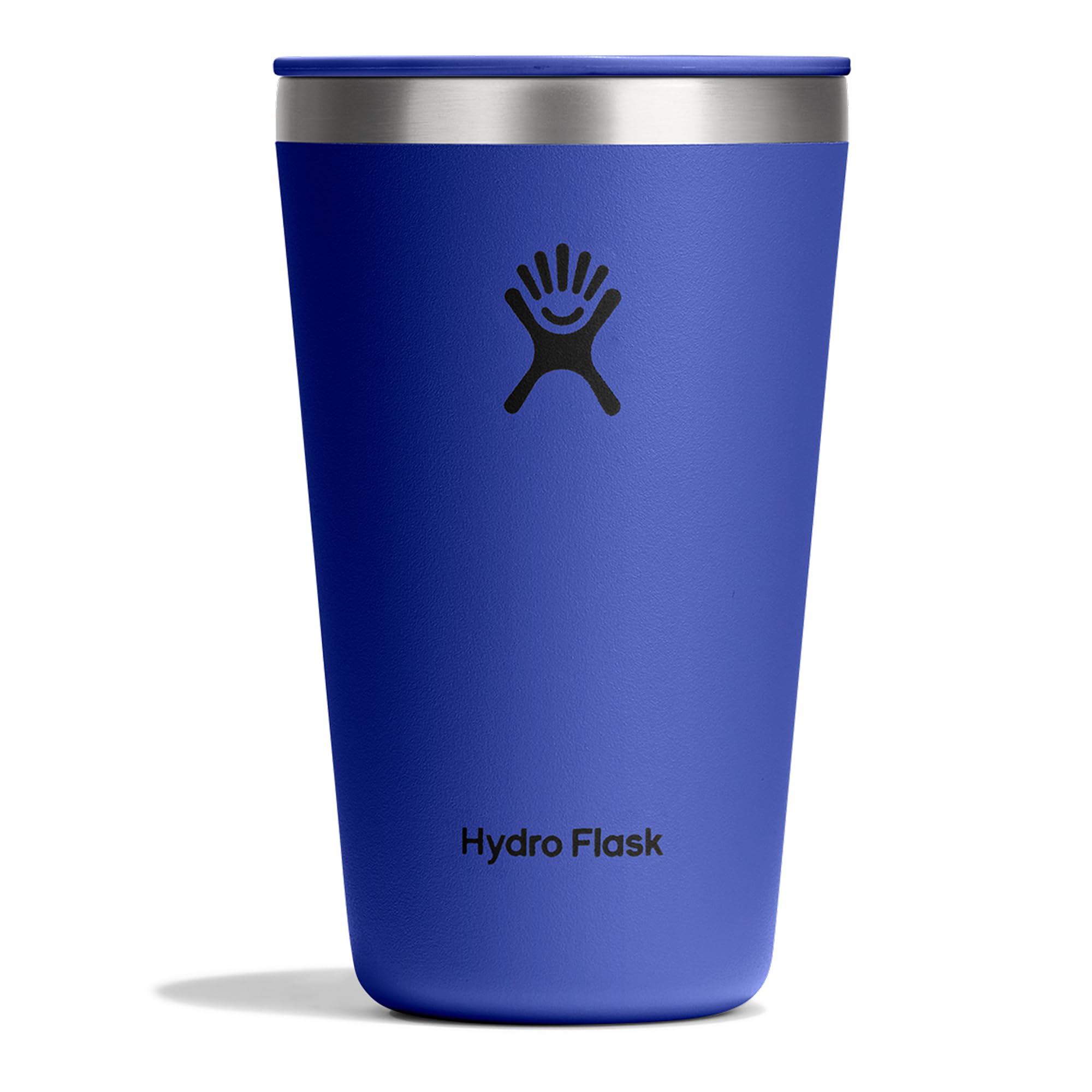 Hydro Flask – All Around Tumbler Press-in Lid 473 ml (16 oz) – Insulated Stainless Steel – Splash-Resistant, Leak-Resistant, Cupholder Compatible – Keeps Drinks Cold 24 Hrs & Hot 12 Hrs – Capri Blue