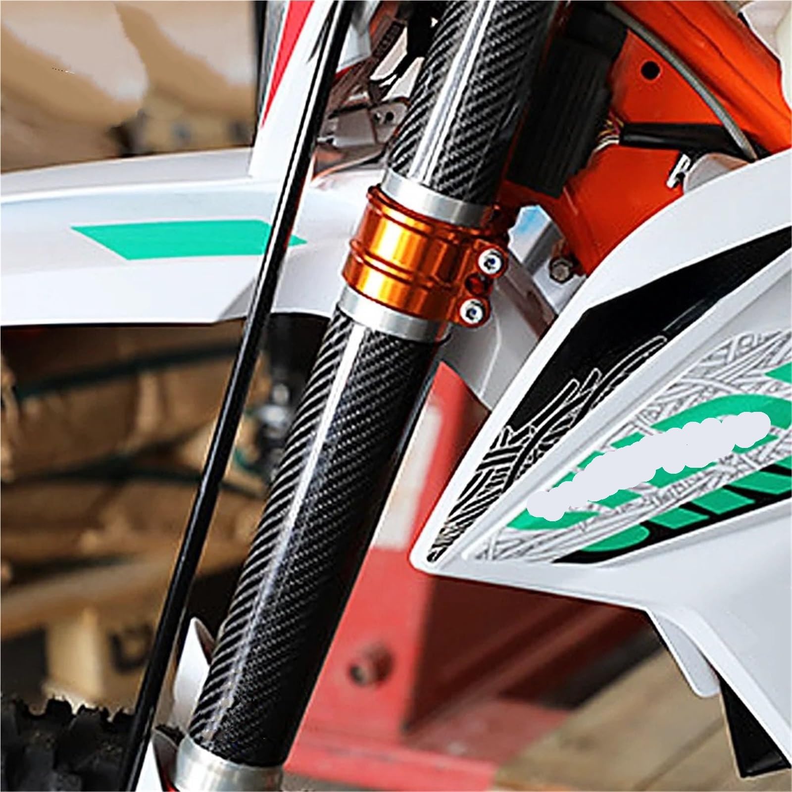 Adatto per K&TM EXC SXF XCF XCW 125 250 350 Moto 160-260MM Protezione antiurto forcella anteriore regolabile protezione forcella(260mm)