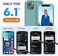Vista 480 de Miracase Funda diseñada para iPhone 13 Pro Max con protector de pantalla, [forro de microfibra suave antiarañazos], funda protectora de silicona