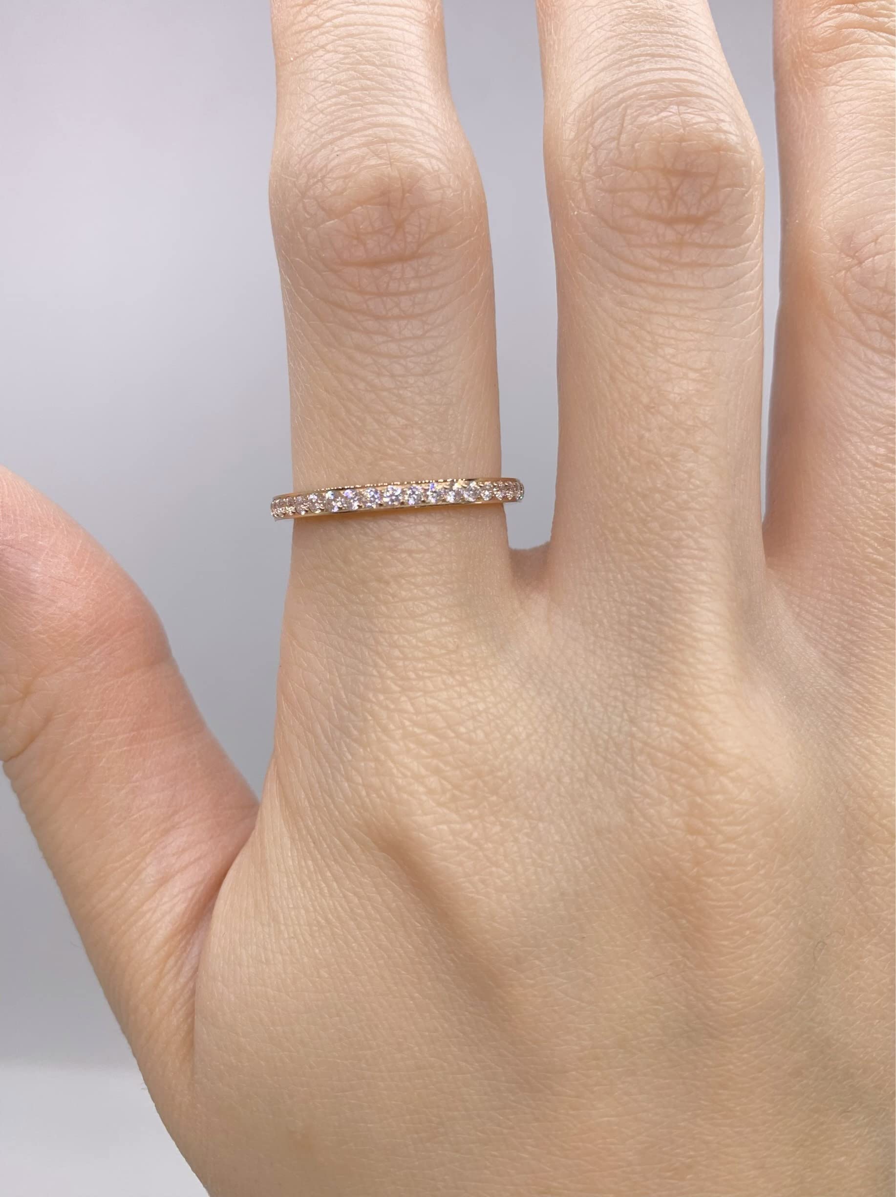 Qudo Ring rosegold Vorsteckring Eternity Memoryring Edelstahl