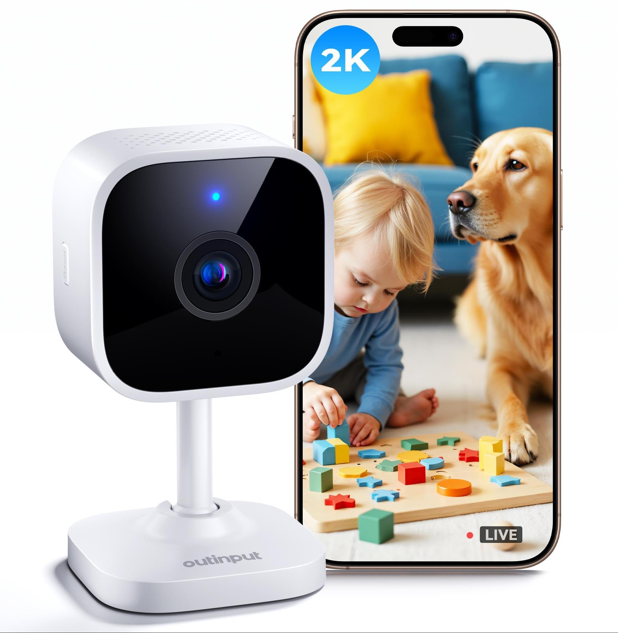 2K 3MP Raambewakingscamera voor binnen, wifi