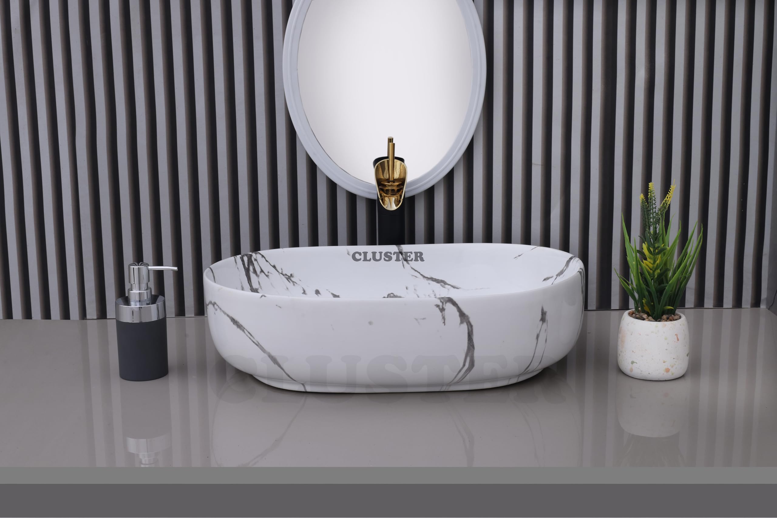 Cluster Designer Wash Basin - Ceramic Sink for Bathroom -16 Cluster Designer Wash Basin - Ceramic Sink for Bathroom -16