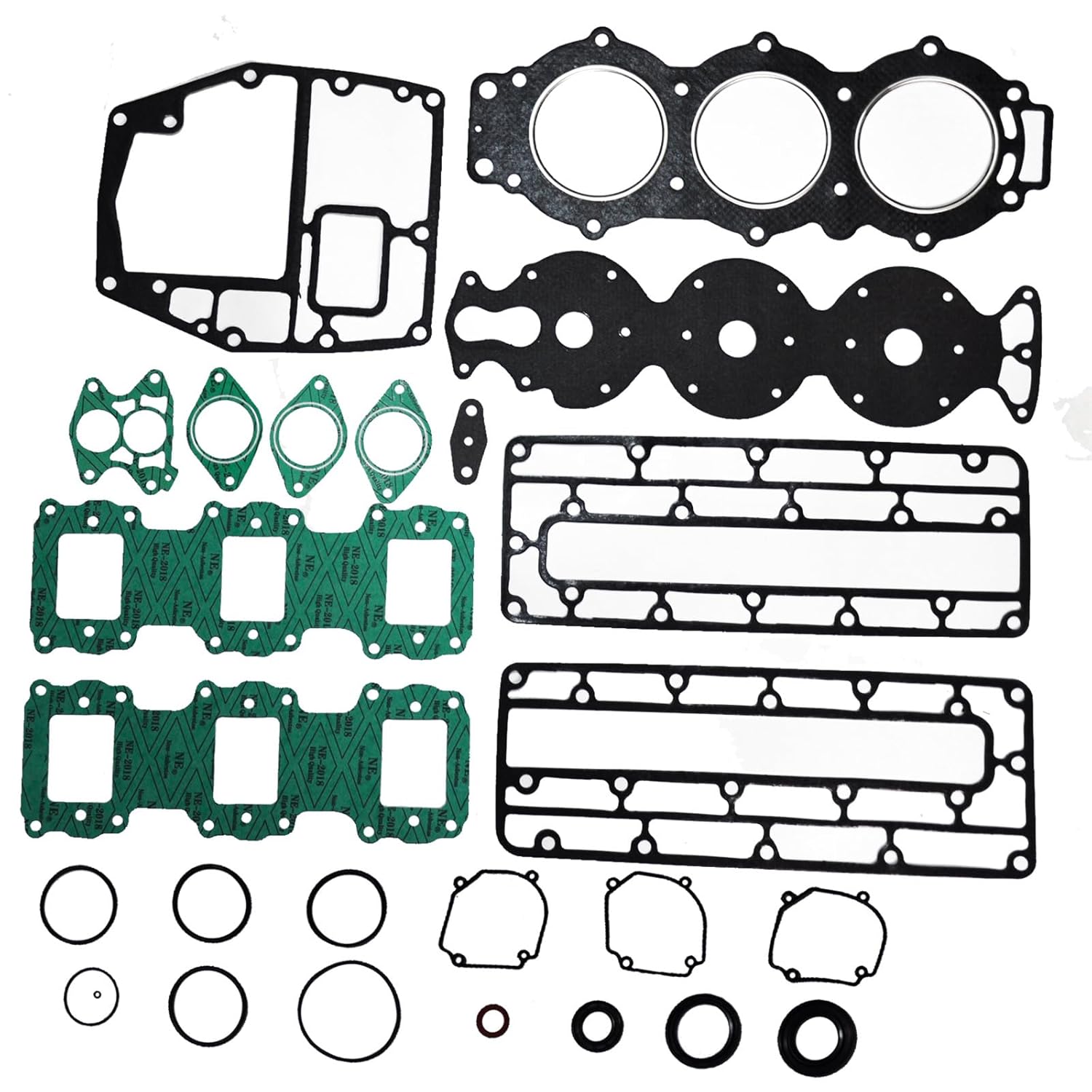 Power Head Gasket Kit HP 84' & UP Fit for Yamaha 1975-1990 75/85 / 90 HP 3 Cyl. Replace 500-335 688-W0001 688-W0001-00-00 for Sierra 18-4415