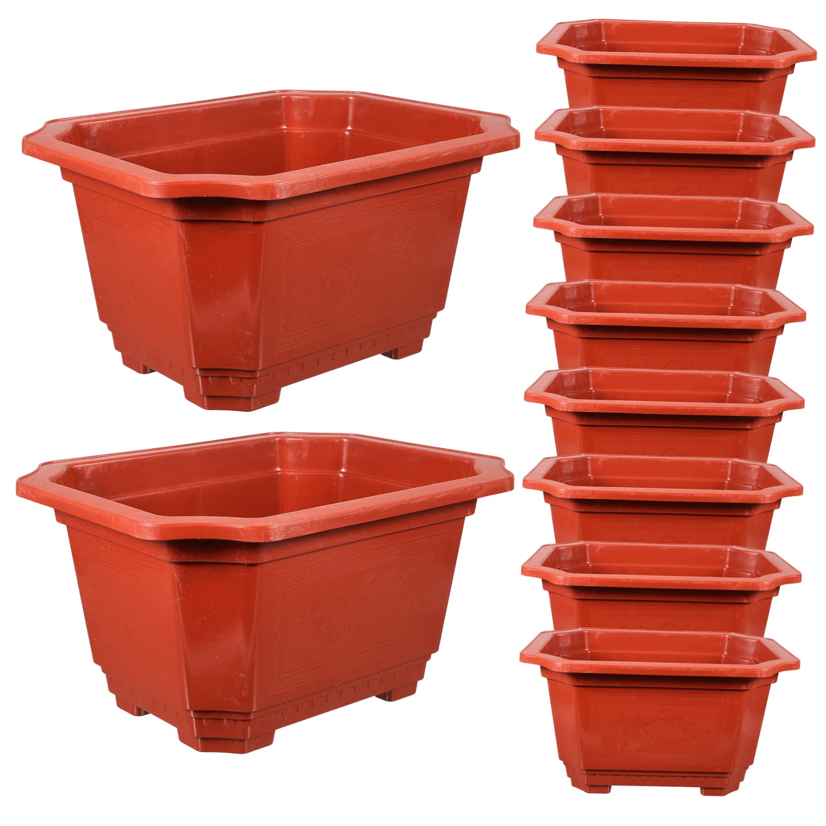 TINEASUR 10 Piezas Maceta bonsái Árbol Bonsai Olla Grande macetero Bonsai Grande bonsais Bonsai Interior Plant Pot Accesorio de jardinería contenedor de Bonsai de jardinería el plastico