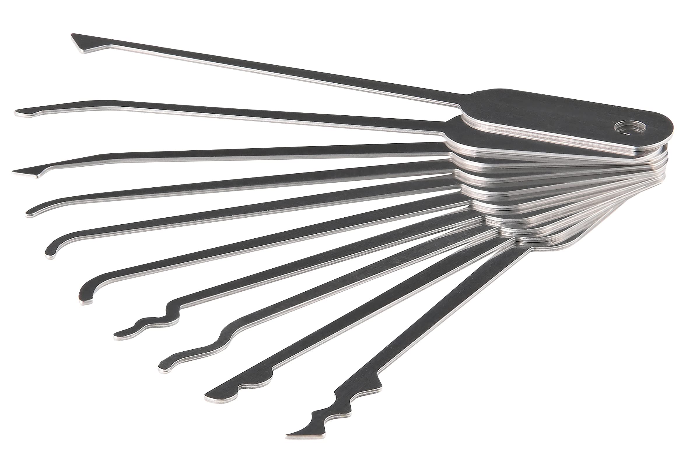Multipick Cuchillas de repuesto Elite Lock-Pick para el juego de ganzúas, juego de 10 cuchillas intercambiables LockPick de acero inoxidable para muelles de 0,5 mm para principiantes y profesionales