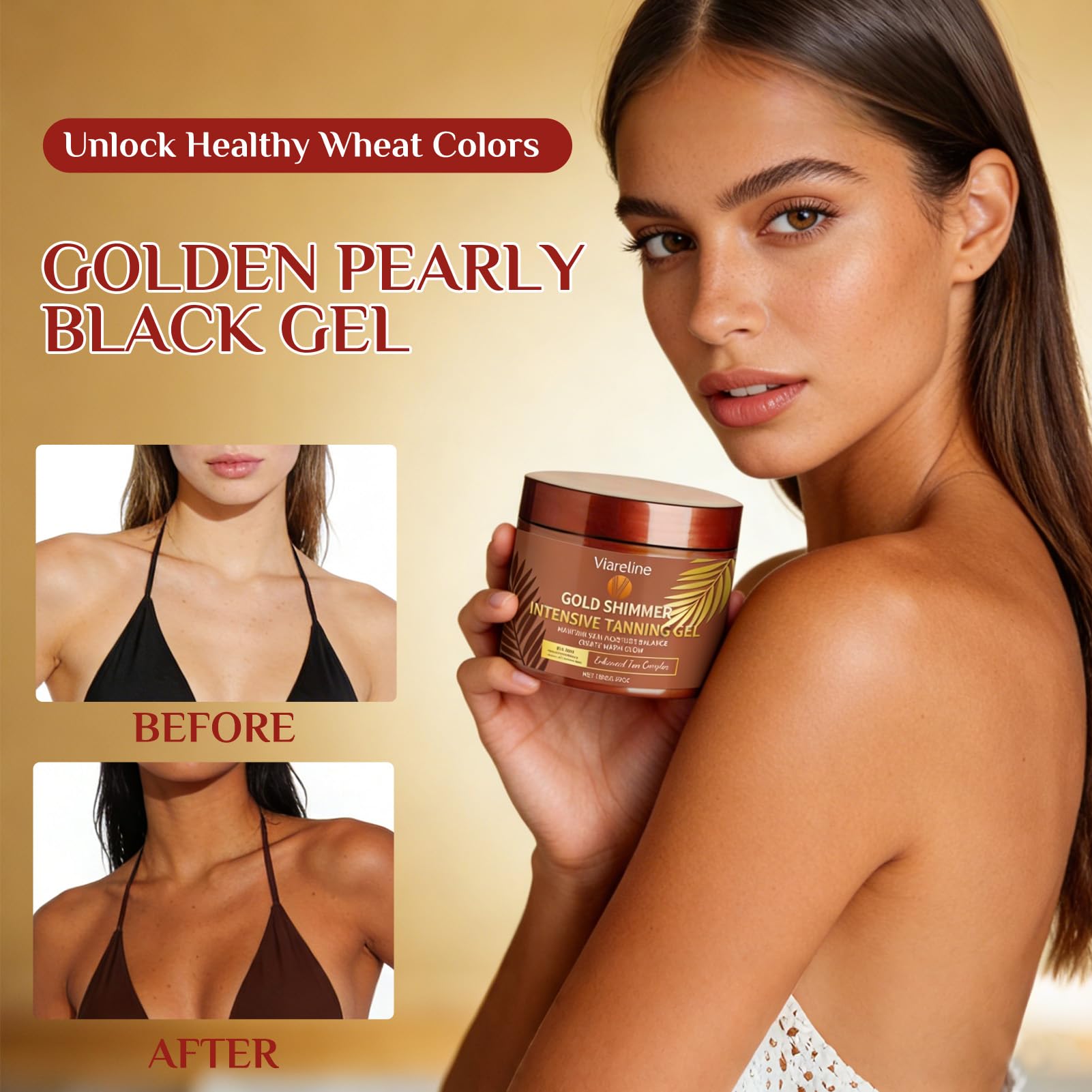 Akcelerator Tan, krem do opalania ciała, Intensive Tanning Gel, Samoopalacz twarzy i ciała, Intensywny bronzer, Naturalna opalenizna, Szybka i trwała opalenizna, 150g