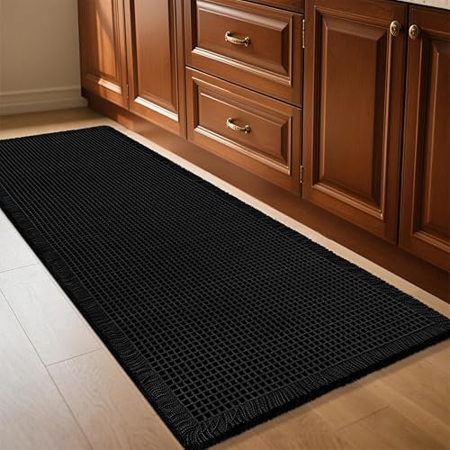 Miniatura 86 de Juego de alfombrilla de baño IM HOME 3 piezas beige, alfombrillas de baño modernas tejidas, alfombrilla de baño antideslizante absorbente,