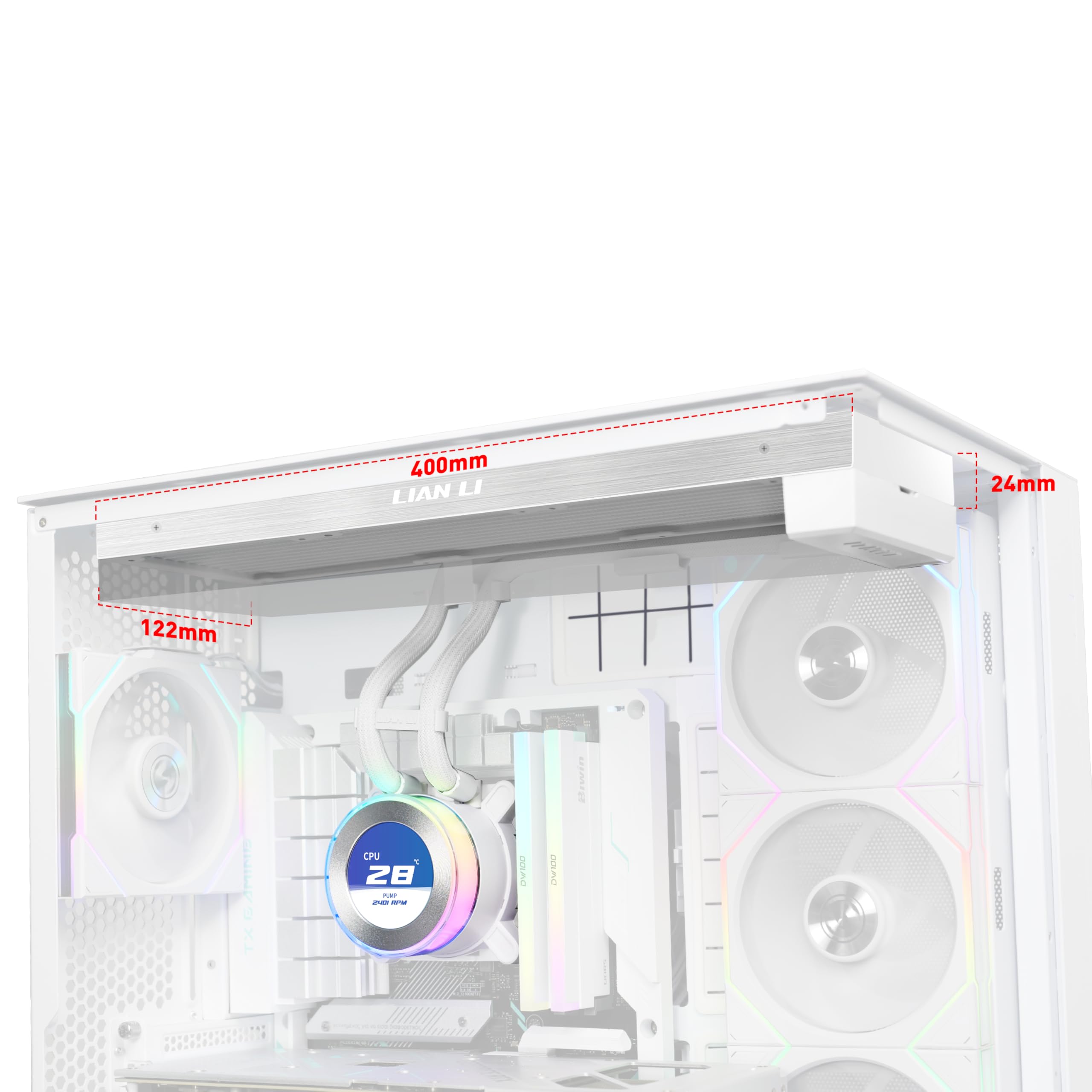 Lian Li Hydroshift II 360 Liquid CPU Cooler – flessibile Slide-Tube Clamp Coolant Pathway – schermo LCD IPS da 2,1 pollici – 3 modalità di controllo – si adatta alla maggior parte delle ventole PC