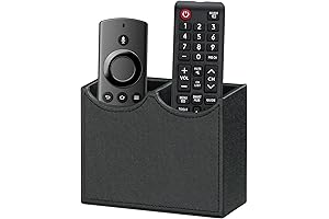 Fanousy Remote Holder Wall Mount | Adhesive Remote Control Holder with Premium PU Leather