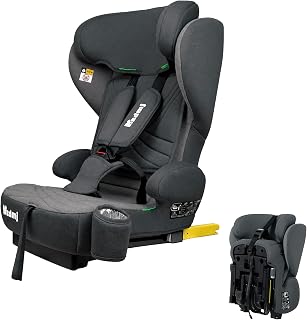 HZDMJ チャイルドシート 折りたたみ式 R129適合 ISOFIX i-Size 15ヶ月～12歳まで 長く使える ジュニアシート コンパクト 5点式シートベルト 取付簡単 安全設計