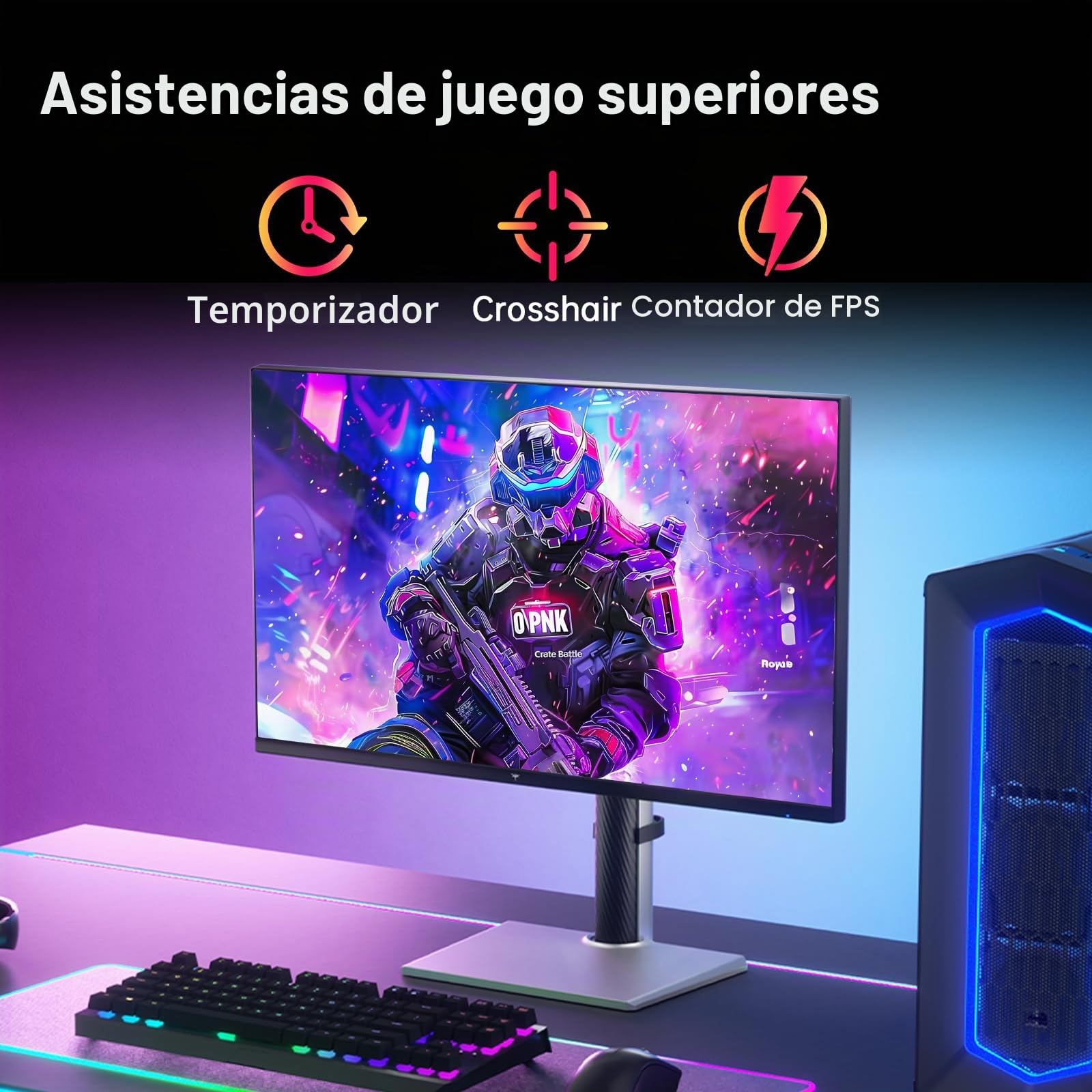 KTC Monitor de juegos QHD blanco de 27 pulgadas 300Hz/320Hz H27E6 | 2K 1440P, IPS rápido, FreeSync adaptativo, HDR400, altura/pivote/giro/inclinación ajustable, DP y HDMI