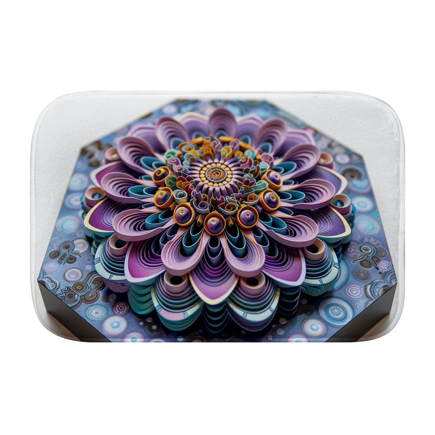 Tapis de bain antidérapant Fleur 58 pour sécuriser le sol et éviter les glissades en taille L