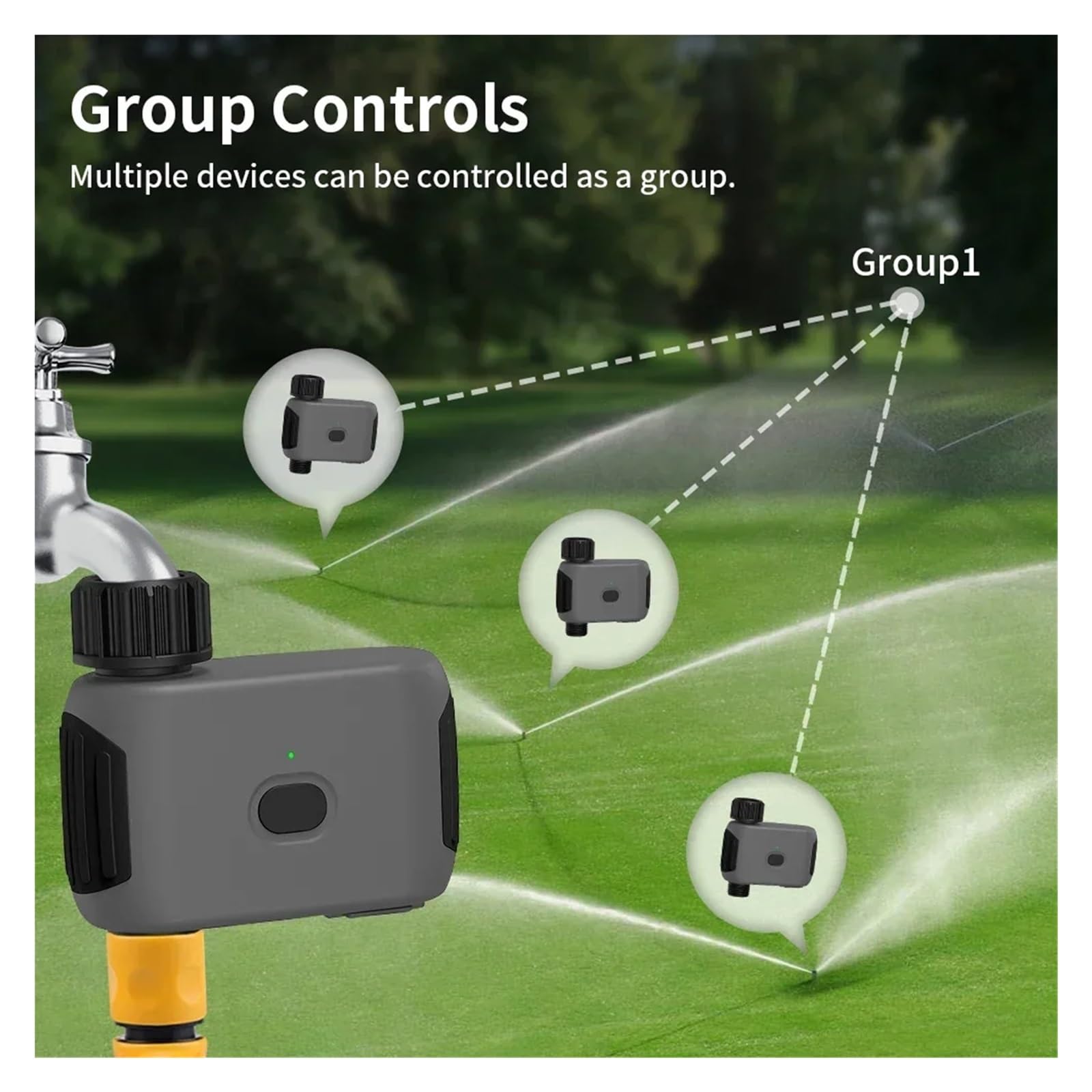 Bewässerungssteuerung. Bluetooth Garten Wasser Timer Regen Verzögerung Programmierbare Automatische Sprinkler Tropf Bewässerung Ventil Wassertimer(1Pcs)