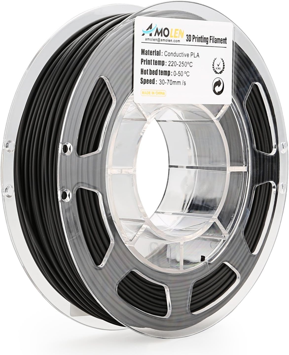 AMOLEN PLA Filament 1.75mm for 3D Printer, Dimensional Accuracy +/-0.03mm, 1kg Spool