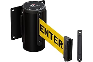 US Weight U2500 Crowd Control Wall Mount Retractable Belt Barrier