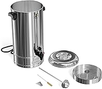 Vista 4 de KoolMore Cafetera eléctrica de percolador, 100 tazas de 500 onzas, olla de acero inoxidable con aislamiento de doble pared para salas de descanso