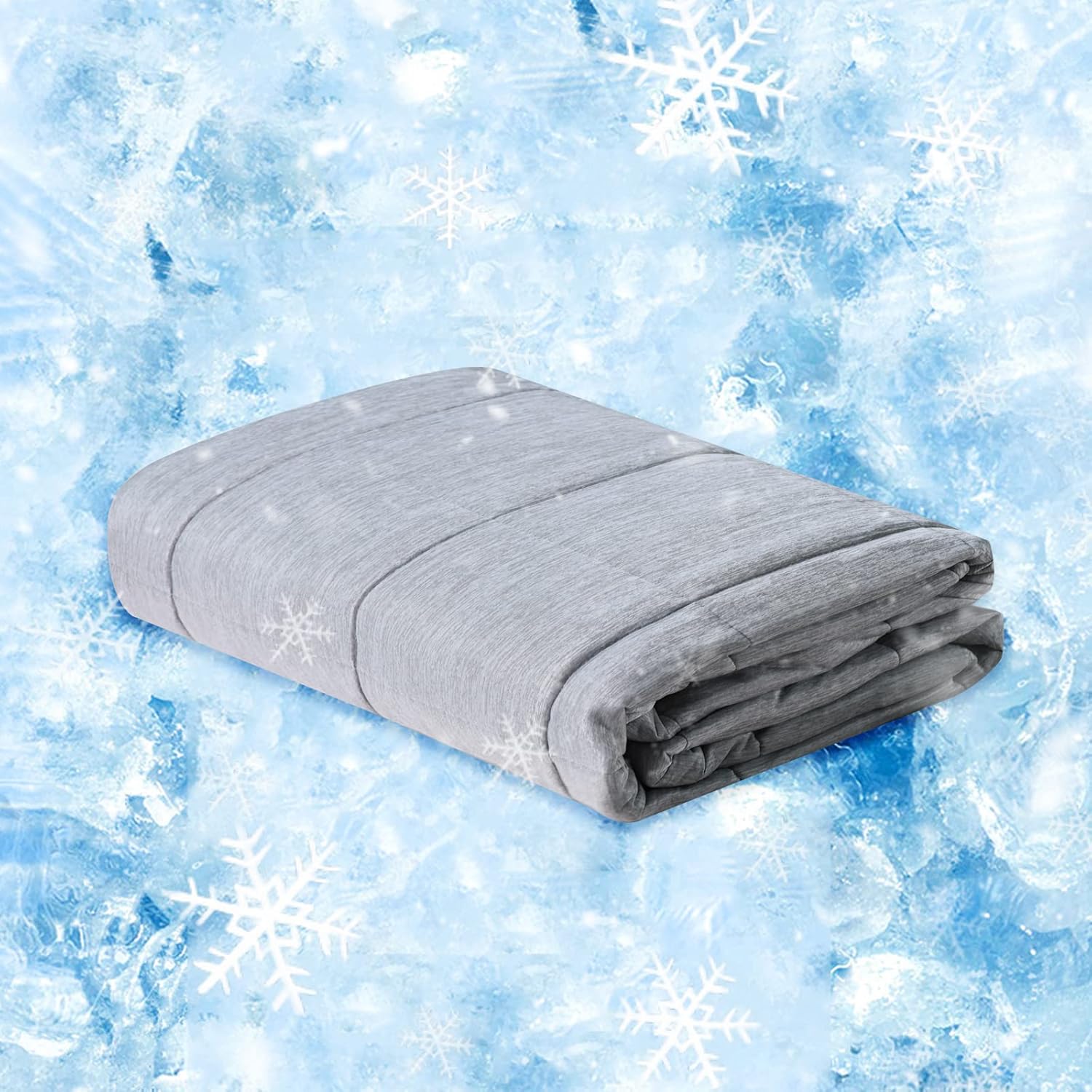 DREAMLANDING Cooling Weighted Blanket Glass Bead Filling Gravity Blanket for Adults Insomnia Stress Anxiousness Reduction Heavy Blanket