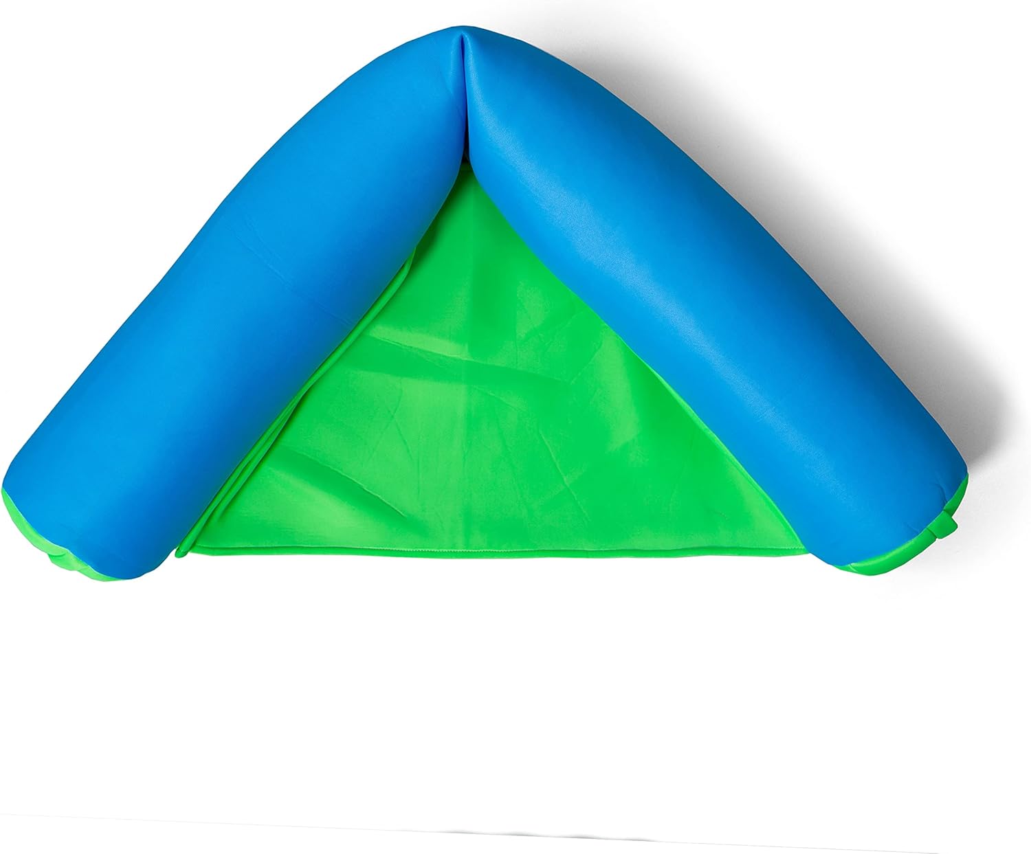 Big Joe Noodle Sling No Inflation Needed Pool Seat with Armrests, Summer Land Blue/Green Double Sided Mesh, 3ft